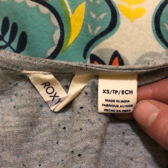 ROXY Smocked Grey Sundress - Picture 6 of 7